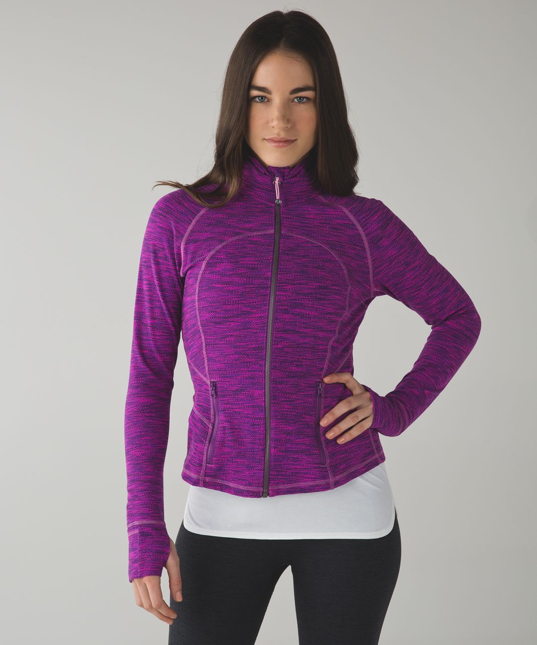 Lululemon Hustle In Your Bustle Jacket - Diamond Jacquard Space Dye Tender Violet Raspberry Glo Light