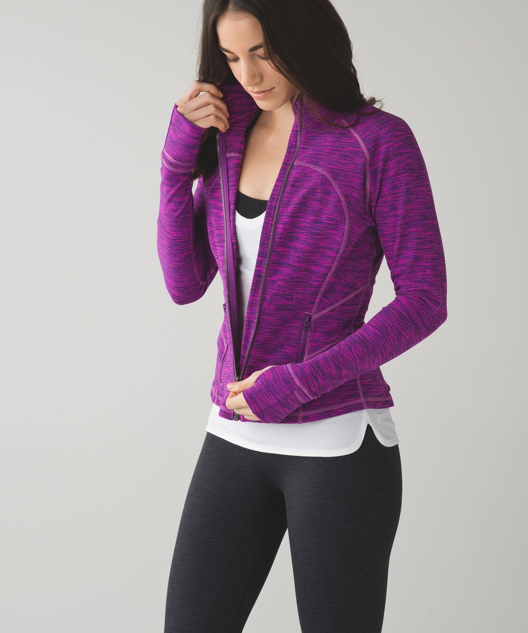 Lululemon Hustle In Your Bustle Jacket - Diamond Jacquard Space Dye Tender Violet Raspberry Glo Light