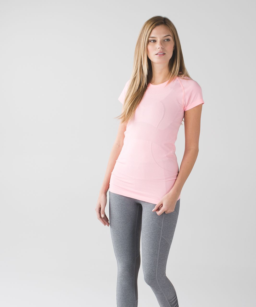 Lululemon Swiftly Tech Short Sleeve Crew - Heathered Bleached Coral