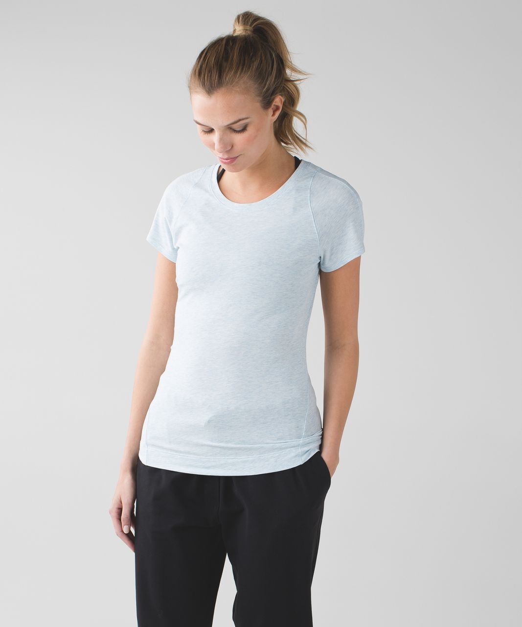 Lululemon Let Be Short Sleeve Tee - Heathered Caspian Blue