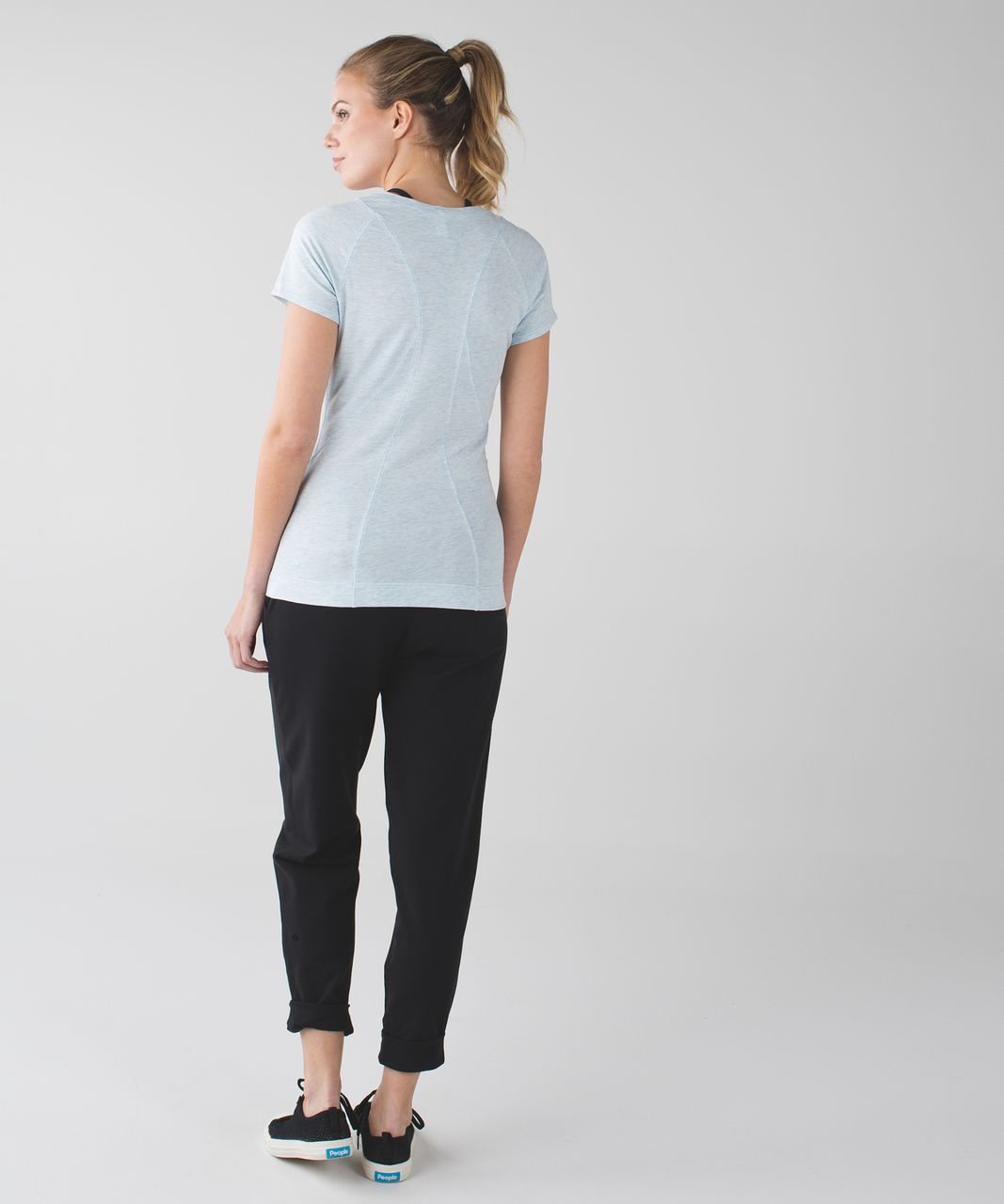 Lululemon Let Be Short Sleeve Tee - Heathered Caspian Blue