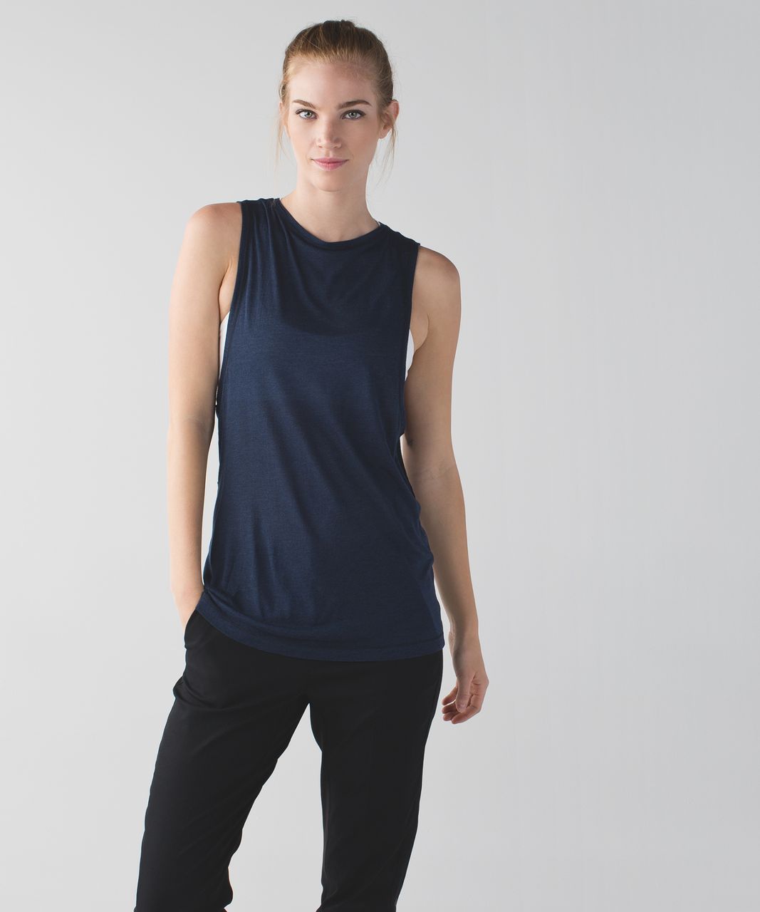 Lululemon Take It Easy Tank - Heathered Mod Naval Blue