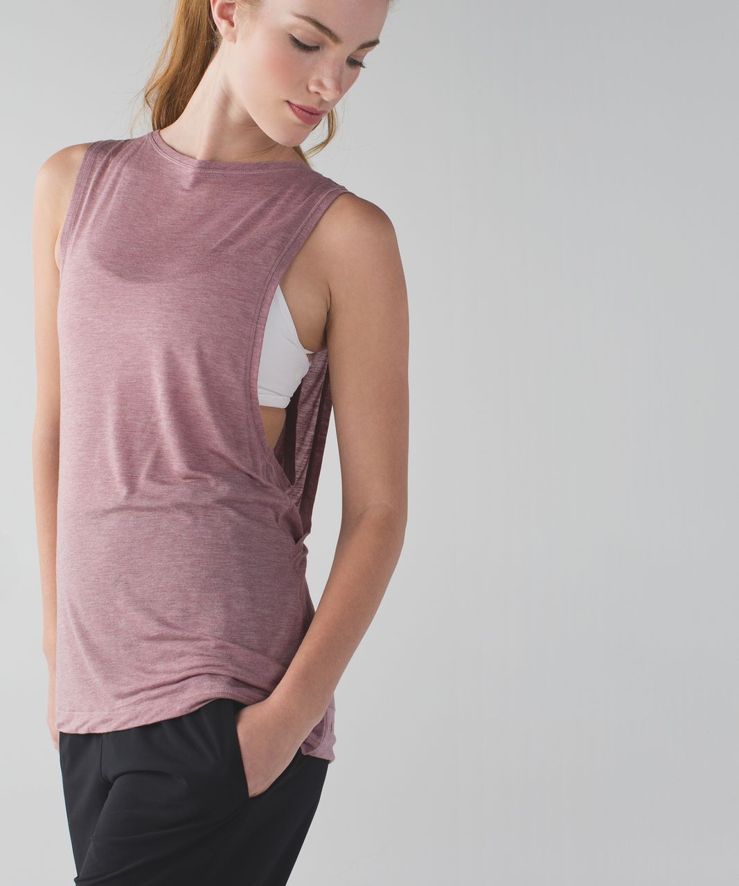 Lululemon Take It Easy Tank - Heathered Mod Chalky Rose