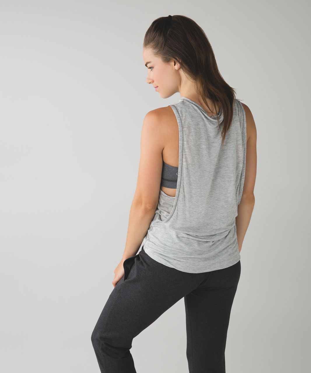 Lululemon Take It Easy Tank - Heathered Mod Light Grey