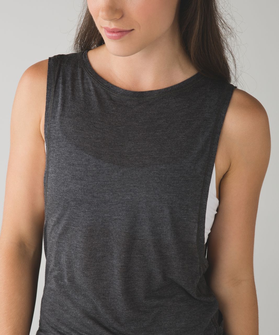 Lululemon Take It Easy Tank - Heathered Mod Black