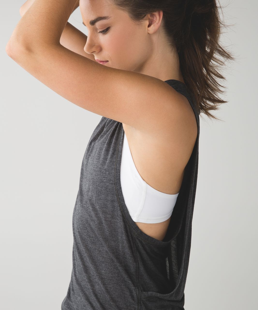 Lululemon Take It Easy Tank - Heathered Mod Black