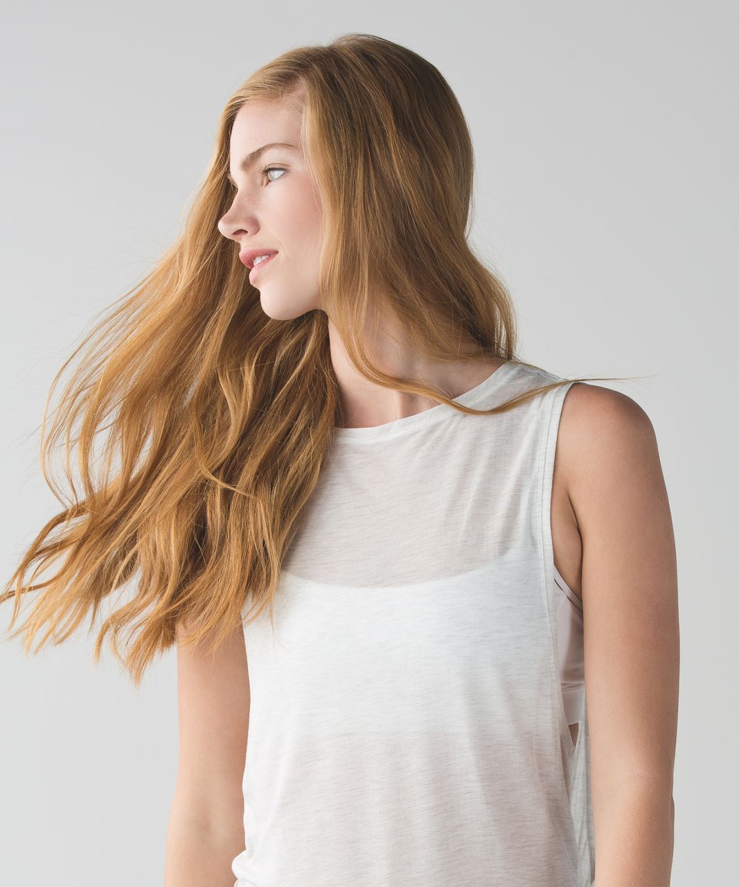 Lululemon Take It Easy Tank - Heathered Mod White