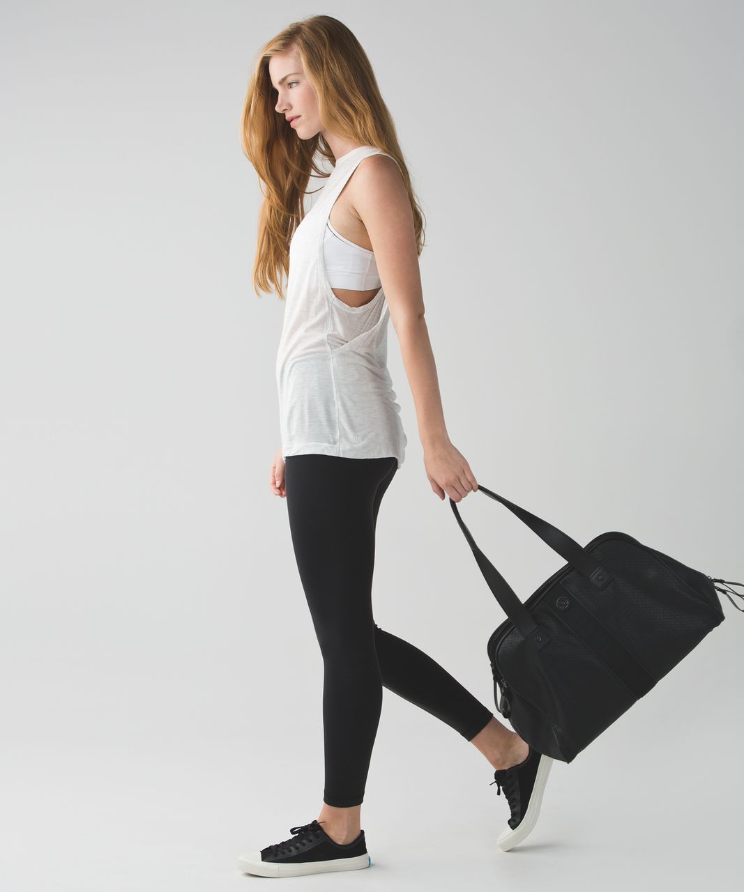 Lululemon Take It Easy Tank - Heathered Mod White