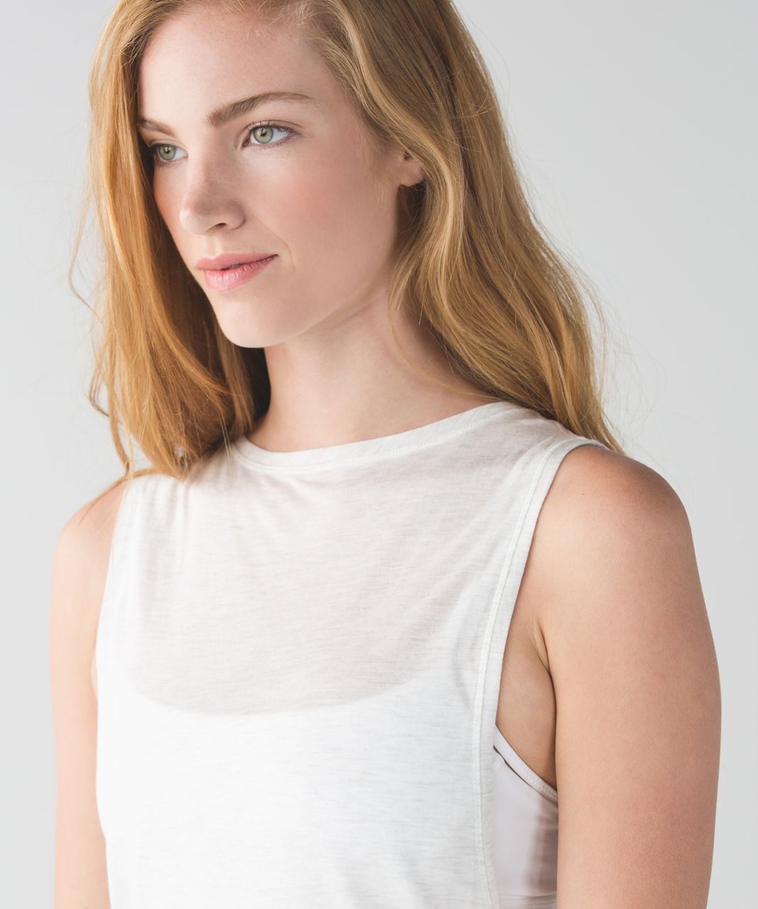 Lululemon Take It Easy Tank - Heathered Mod White