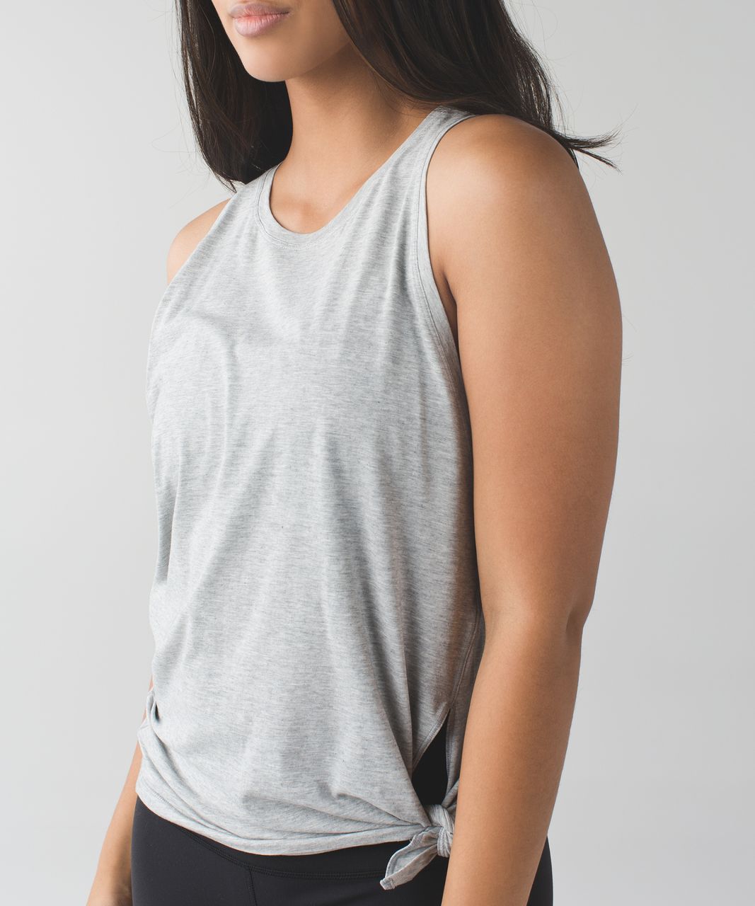 Lululemon Tie & Go Tank - Mini Stripe Heathered Medium Grey Angel Wing