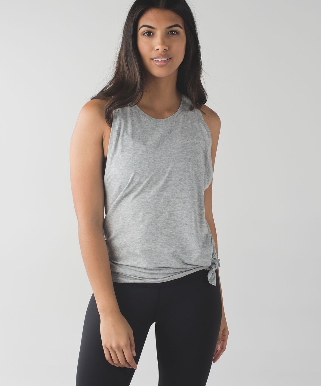 Lululemon Tie & Go Tank - Mini Stripe Heathered Medium Grey Angel Wing