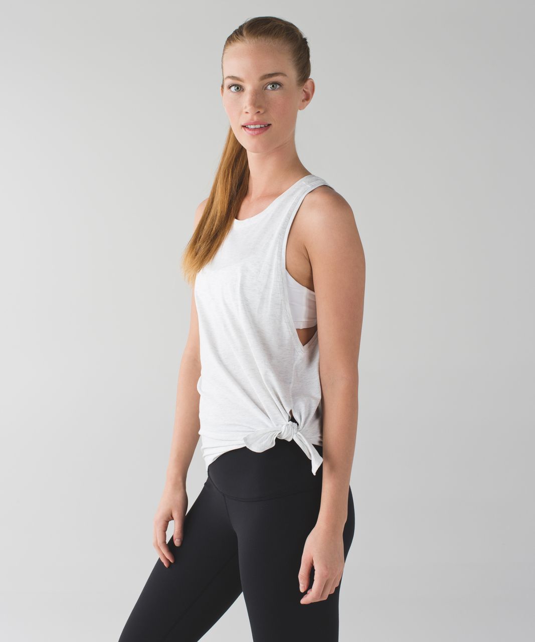 Lululemon Tie & Go Tank - Heathered White