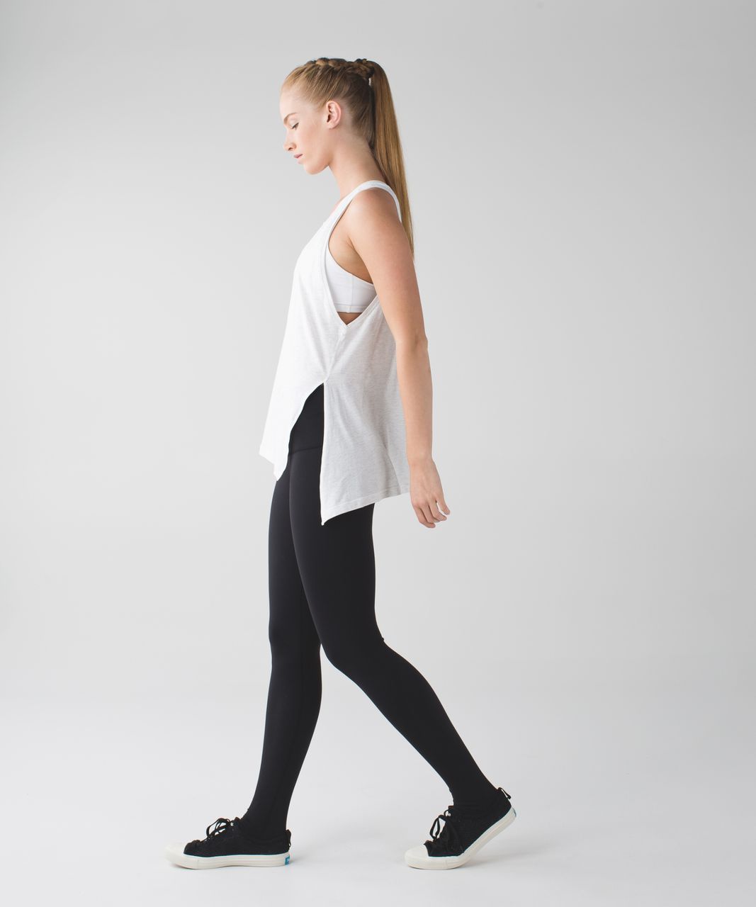 Lululemon Tie & Go Tank - Heathered White