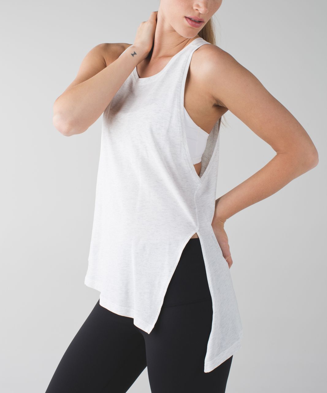 Lululemon Tie & Go Tank - Heathered White