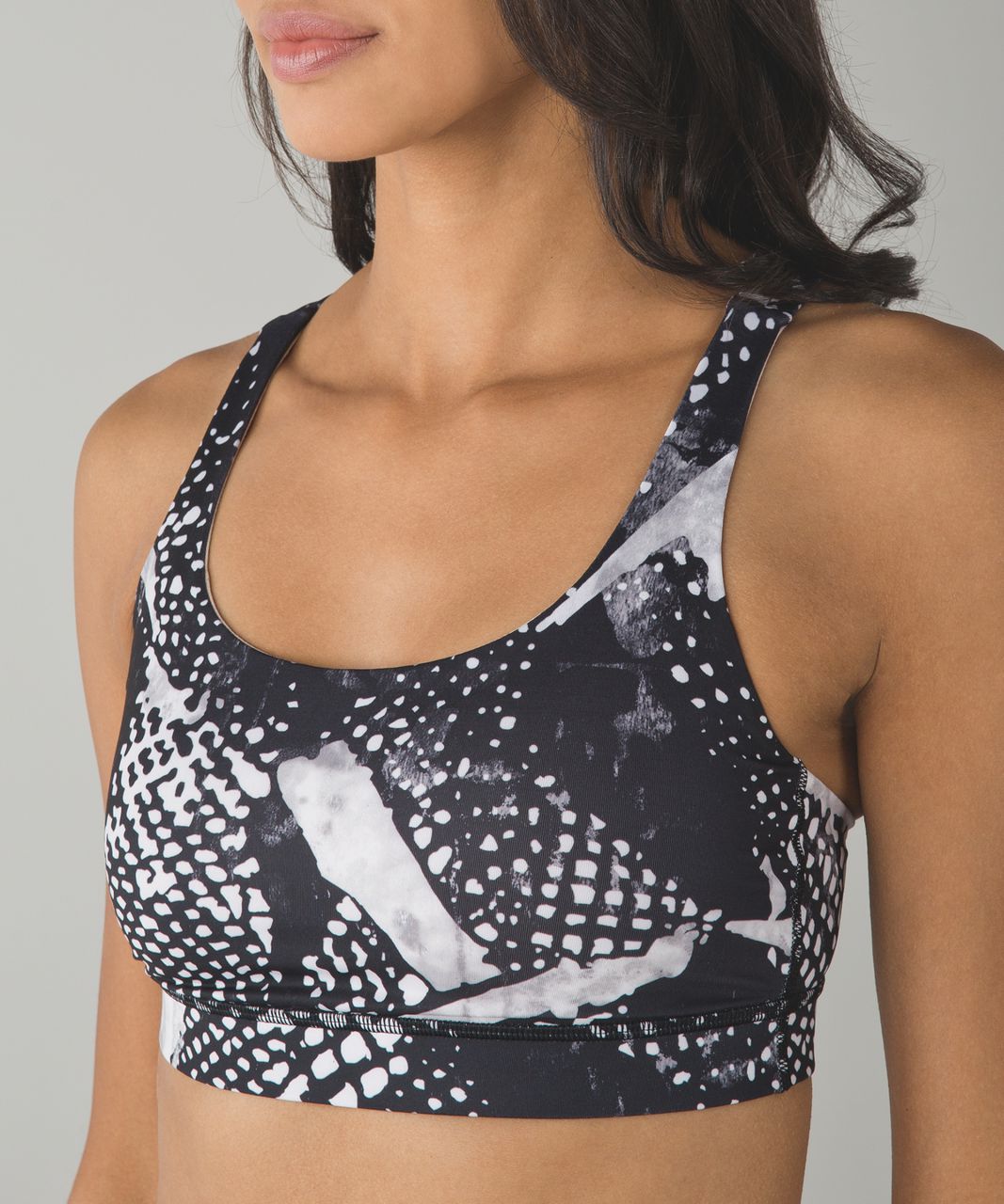 lululemon athletica, Intimates & Sleepwear, Lululemon Energy Bra Static  Mist White Black