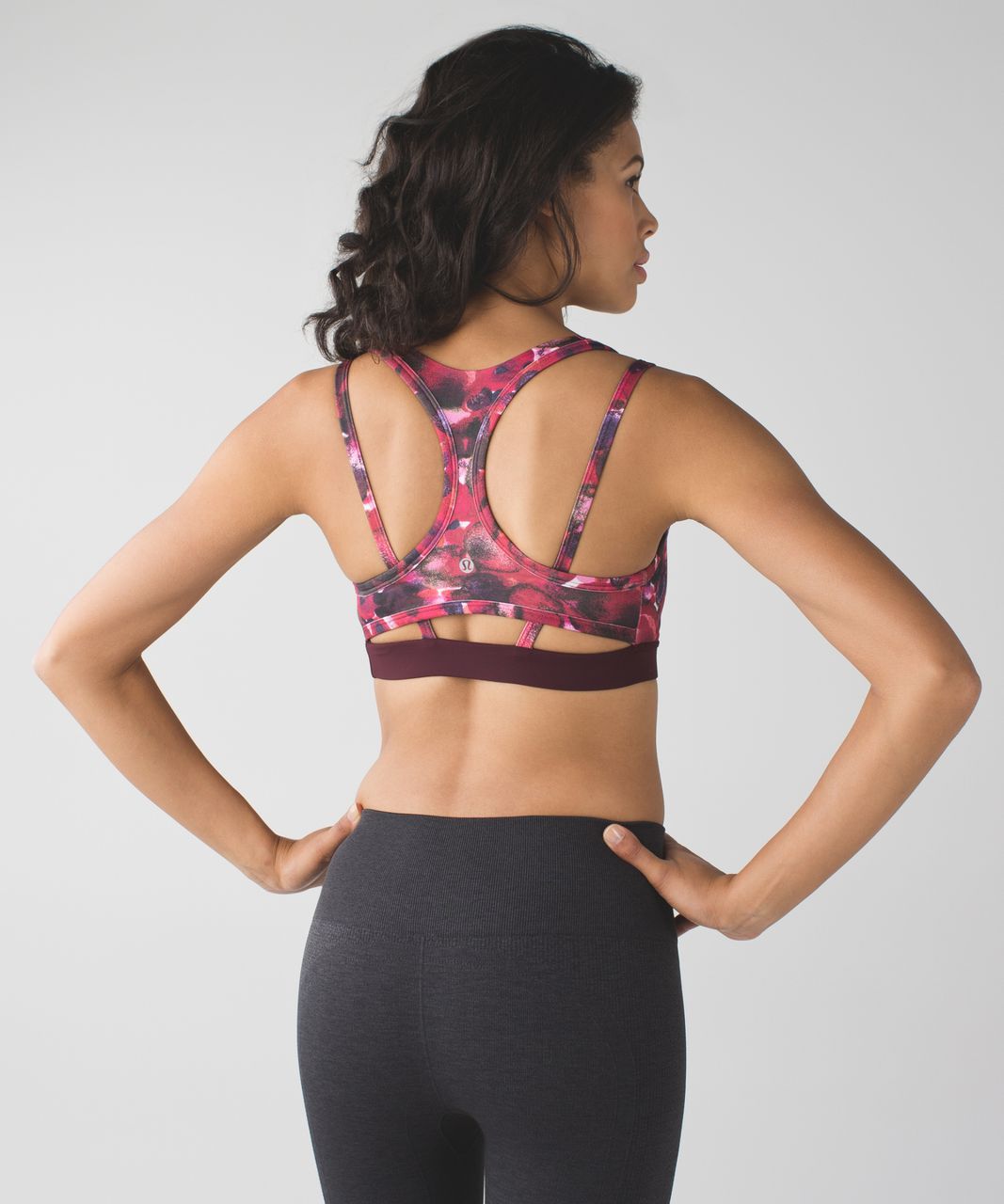 Lululemon Splendour Bra - Poppy Petals Berry Rumble Multi / Black