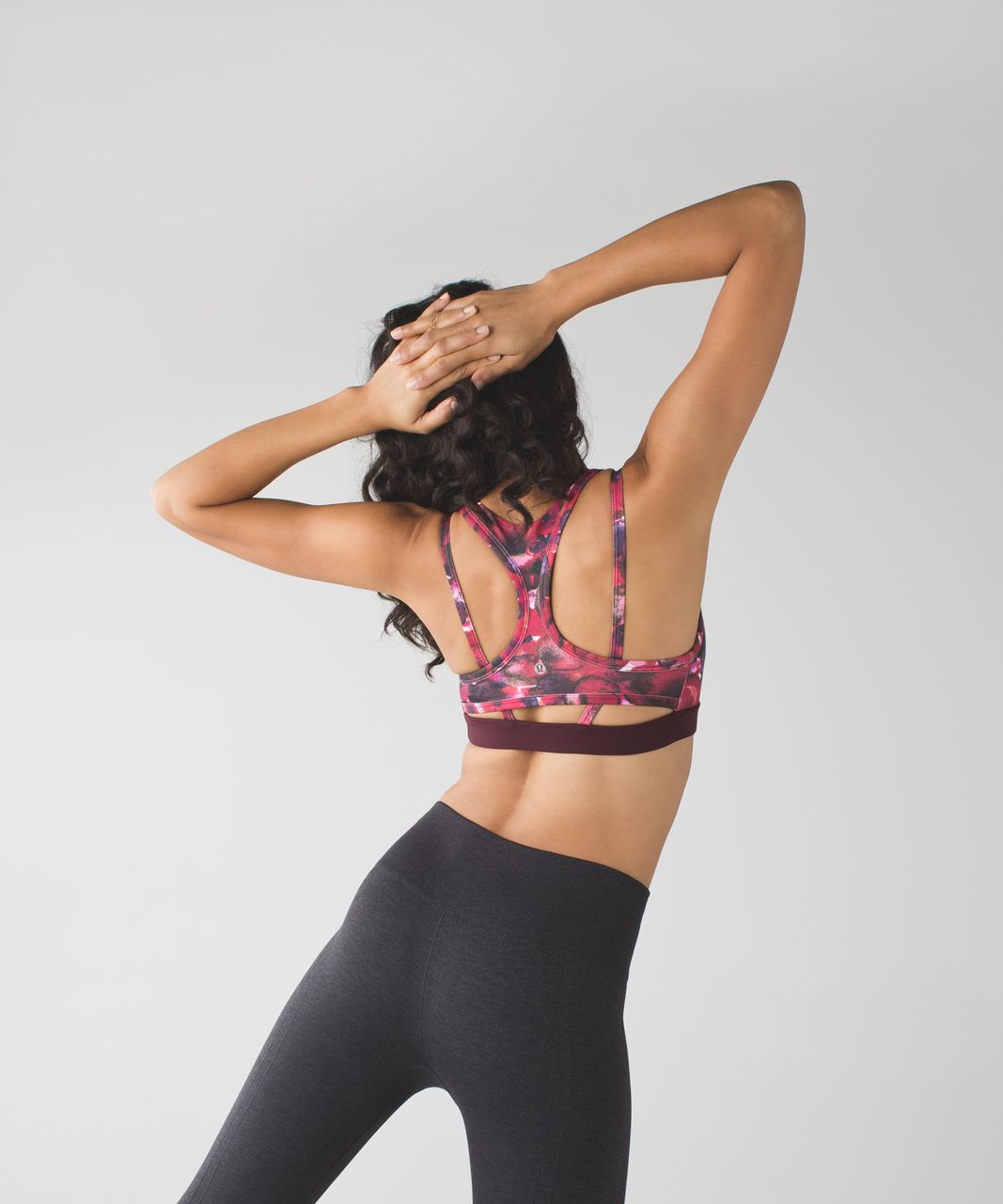 Lululemon Splendour Bra - Poppy Petals Berry Rumble Multi / Black