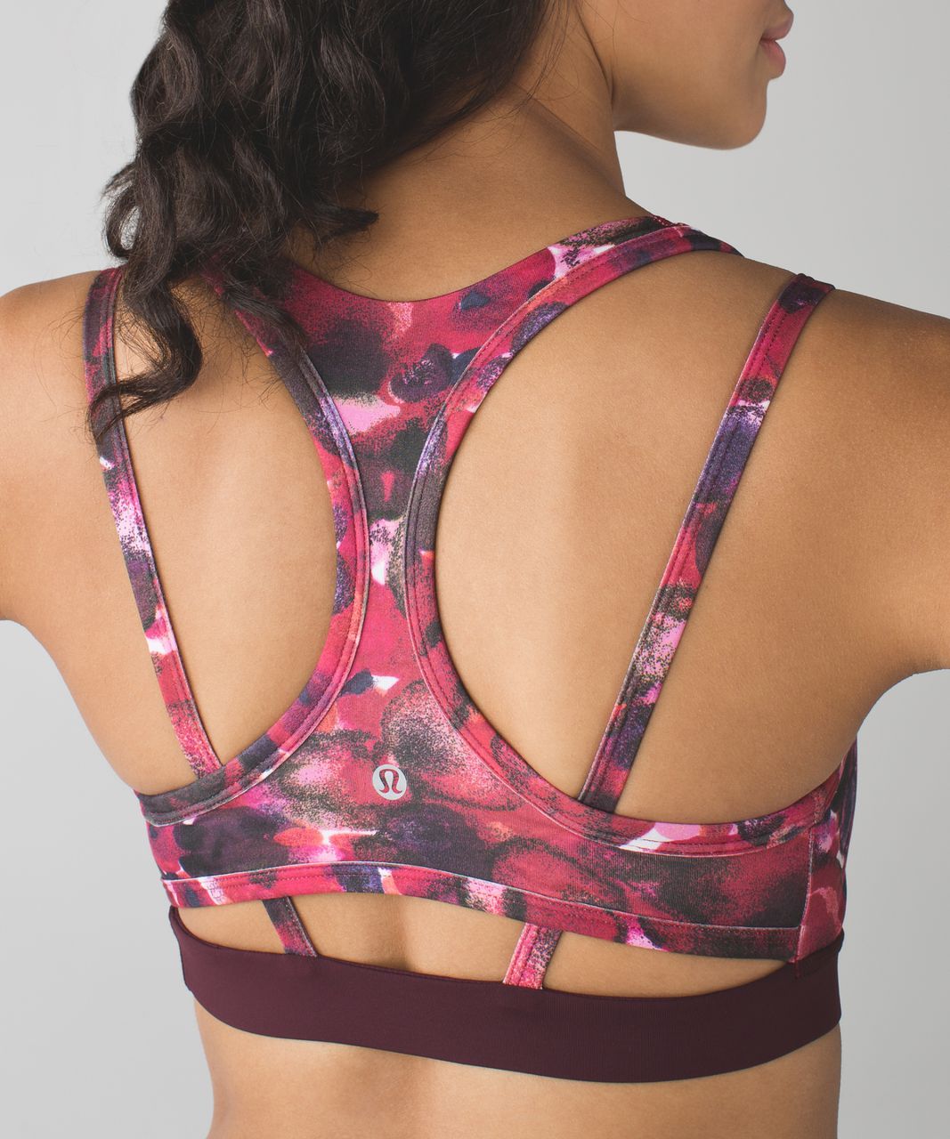 Lululemon Splendour Bra - Poppy Petals Berry Rumble Multi / Black