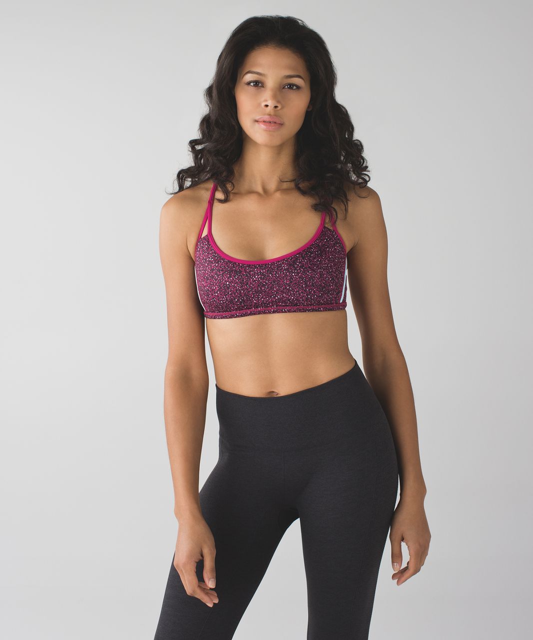 Lululemon Lighten Up Bra - Flashback Static Caspian Blue Jewelled Magenta / Jewelled Magenta / Caspian Blue