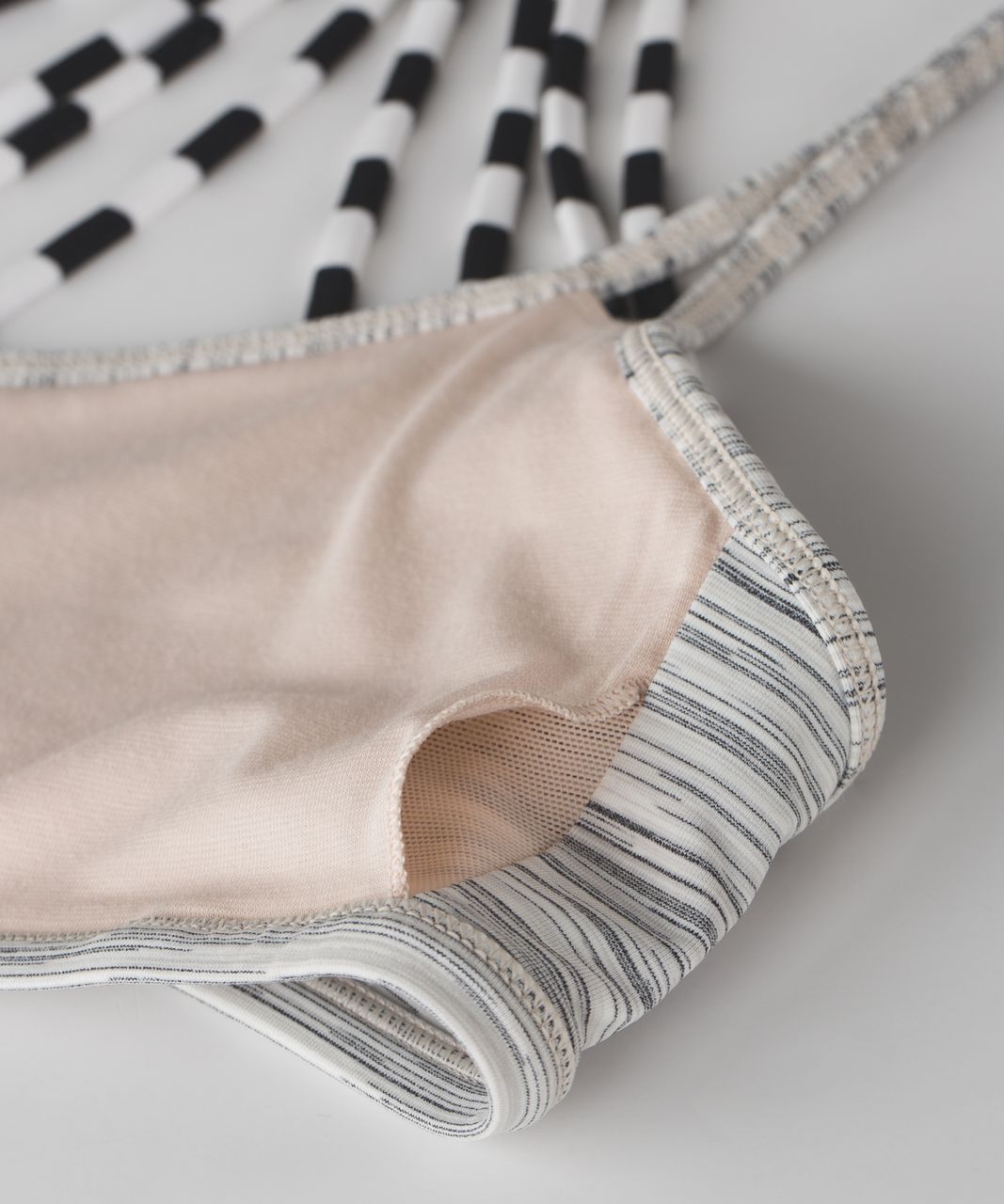 Lululemon Lighten Up Bra - Space Dye Camo White Silver Spoon / Apex Stripe Black White