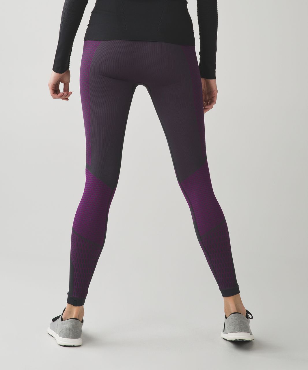 Lululemon About That Base Tight - Black / Tender Violet