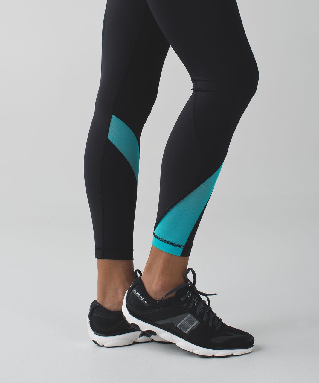 Lululemon Inspire Tight II - Black / Space Dye Twist Naval Blue