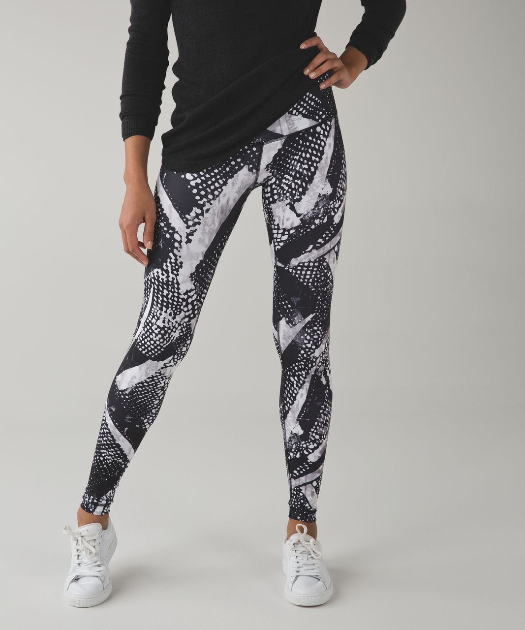 Lululemon Wunder Under Pant III *Full-On Luon - Static Mist White Black - lulu  fanatics