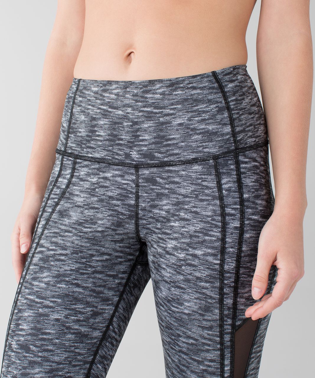 Lululemon Drop It Like Its Hot Dramatic Static Gray Yoga Leggings Size 4 XS  Crop