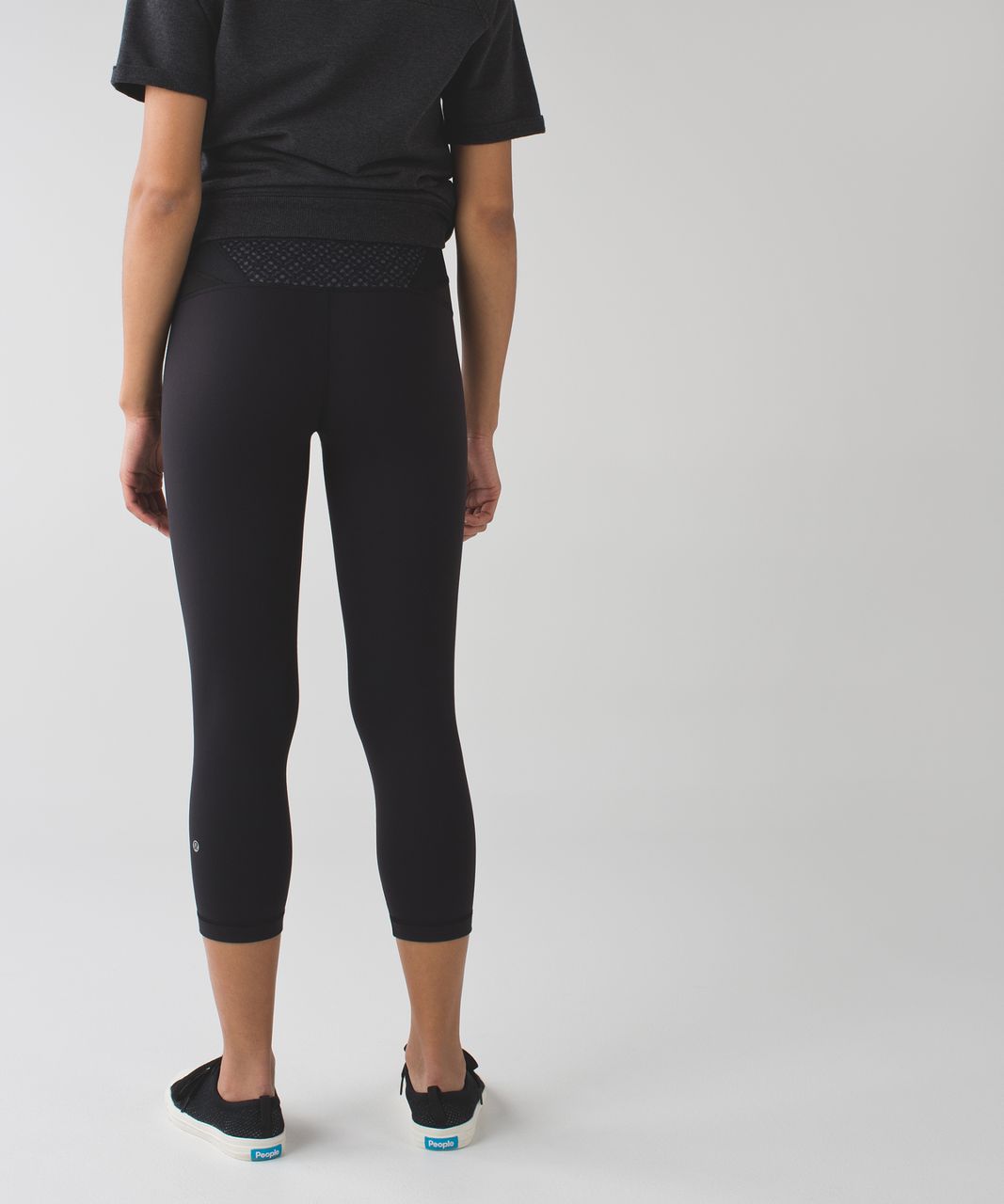 Lululemon Wunder Under Crop (Hi-Rise) *Full-On Luon - Black / Simply Lace Play Dark Slate Black / Millie Mesh Dark Slate Black