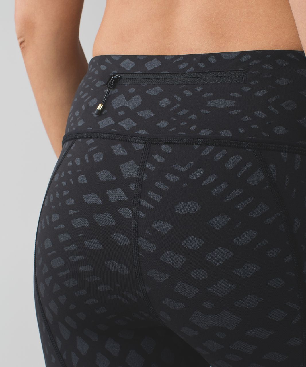 Lululemon Pace Rival Crop *22 - Lace Play Shimmer Black Black / Black -  lulu fanatics