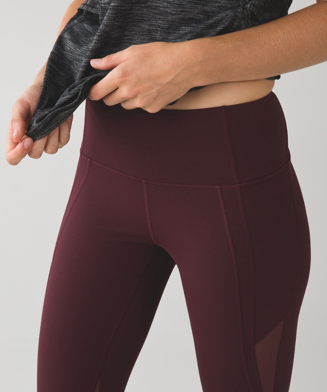 Lululemon Drop It Like It's Hot Crop - Bordeaux Drama