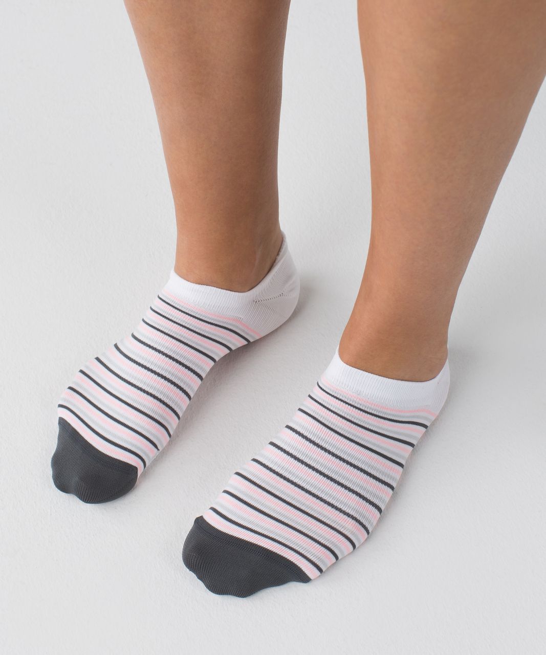 Lululemon Play All Day Sock - Silver Spoon / Bleached Coral / Deep Coal