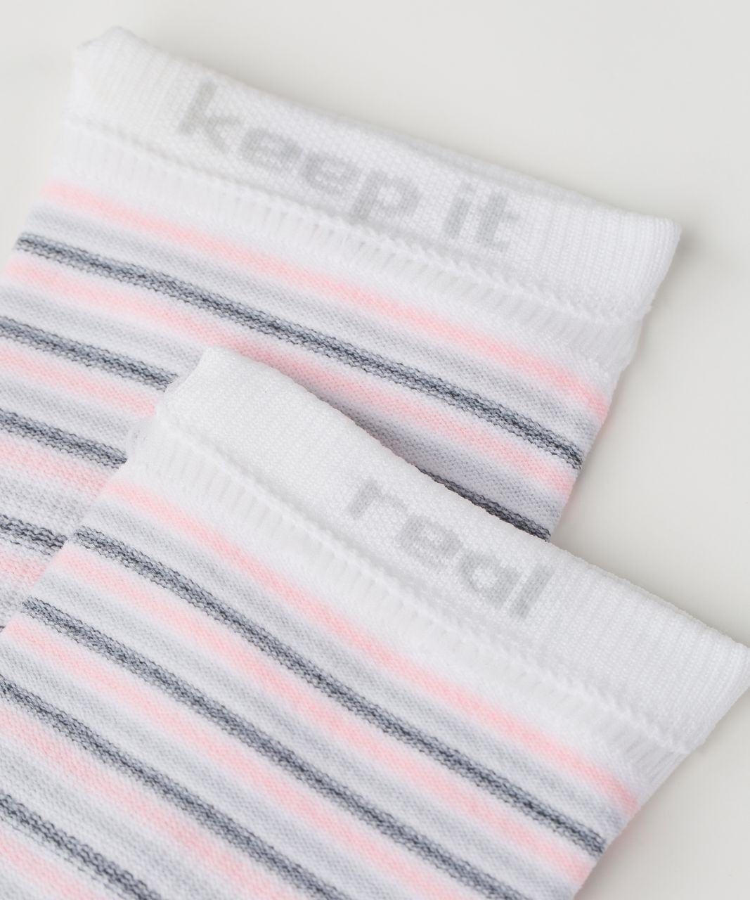 Lululemon Play All Day Sock - Silver Spoon / Bleached Coral / Deep Coal