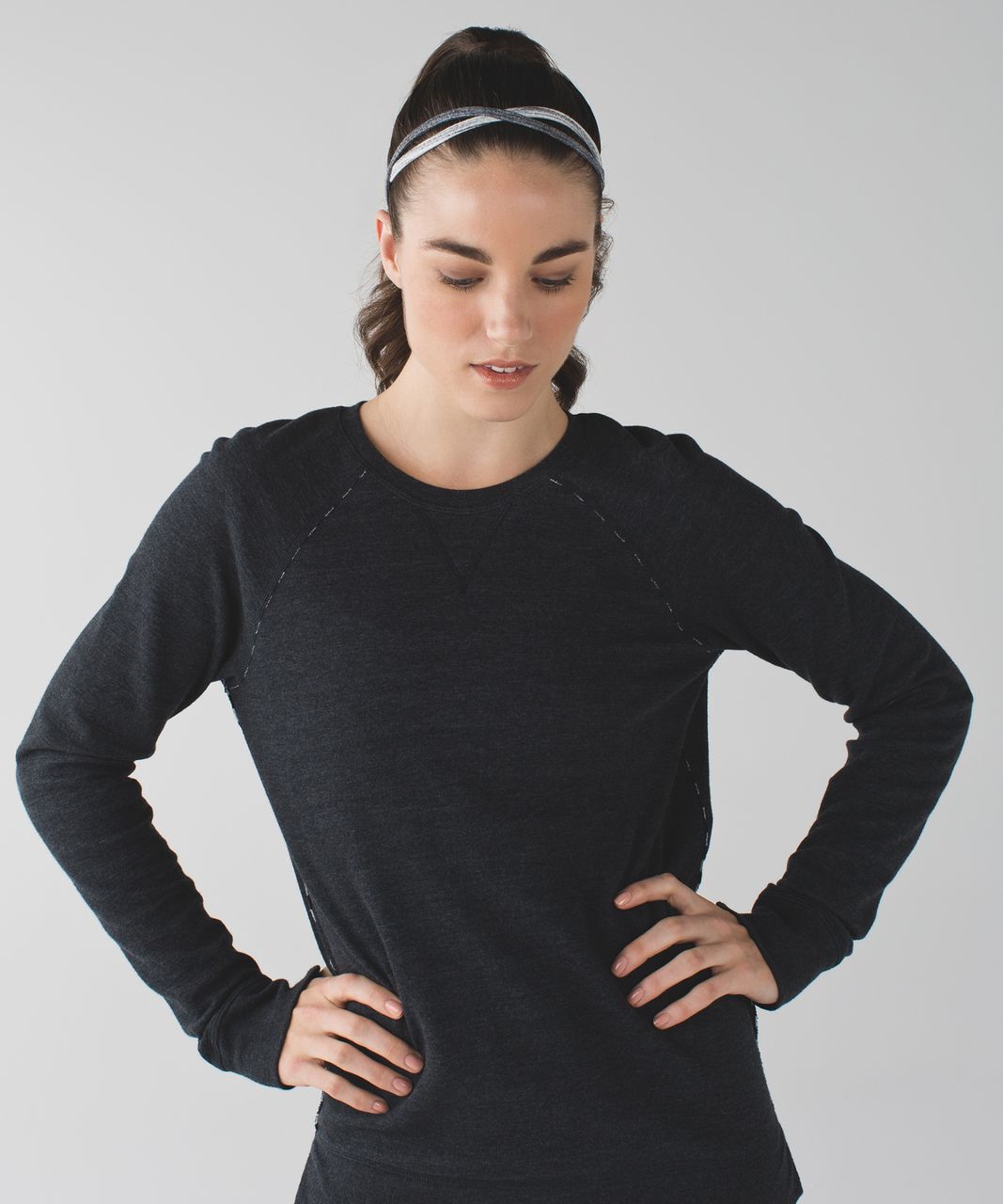 Lululemon Criss Cross Headband - Space Dye Camo White Silver Spoon / Space Dye Camo Black Dark Slate