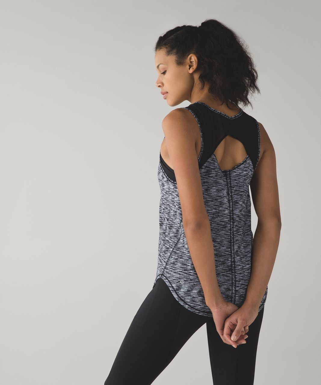 Lululemon Sculpt Tank - Dramatic Static White Black