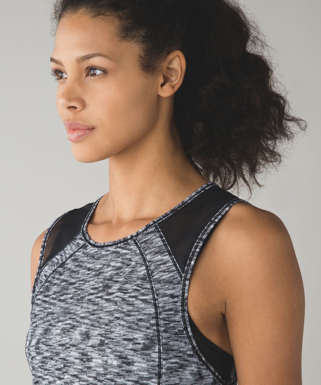 Lululemon Sculpt Tank - Dramatic Static White Black