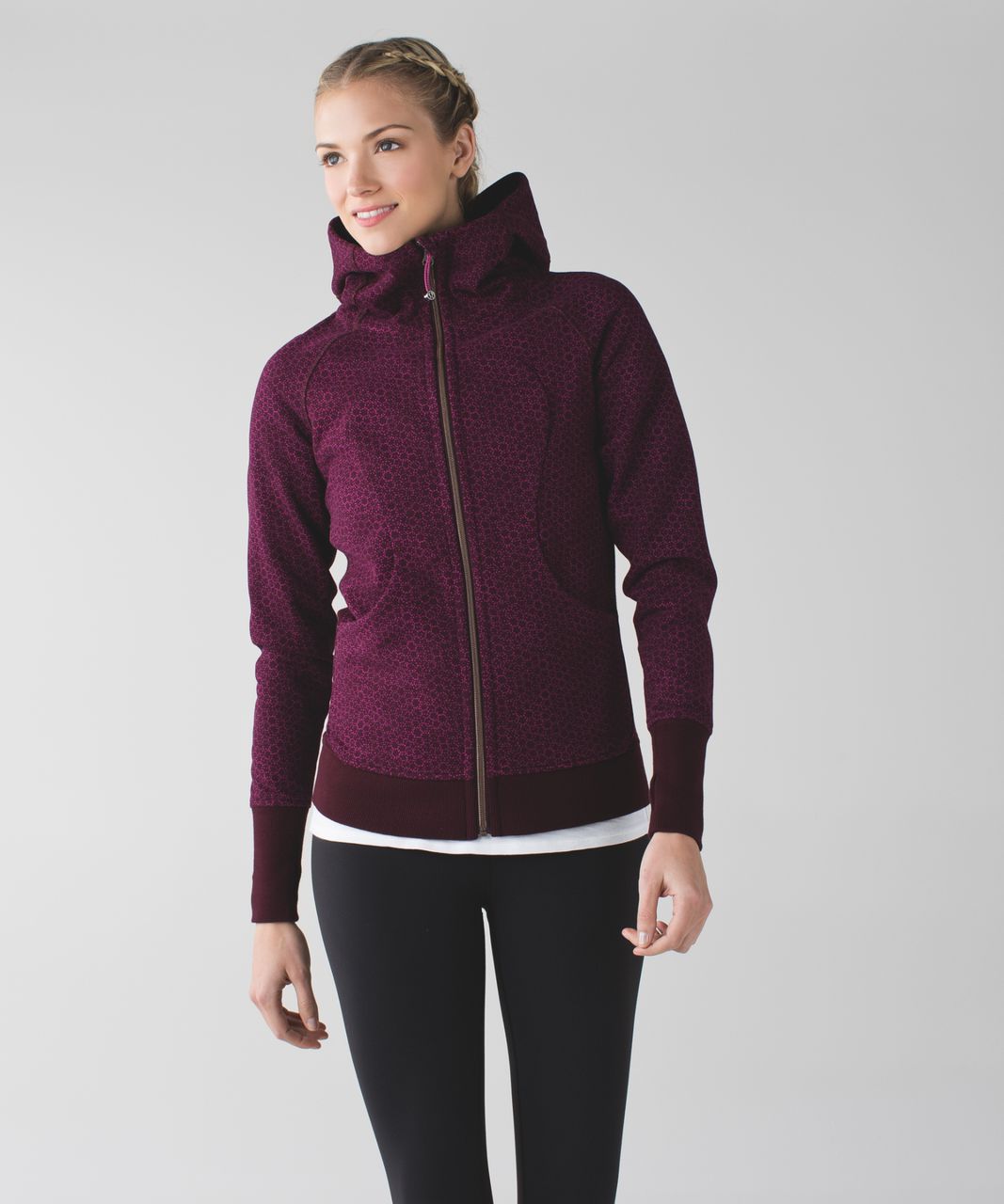 Lululemon Scuba Hoodie III - Star Pixel Raspberry Bordeaux Drama