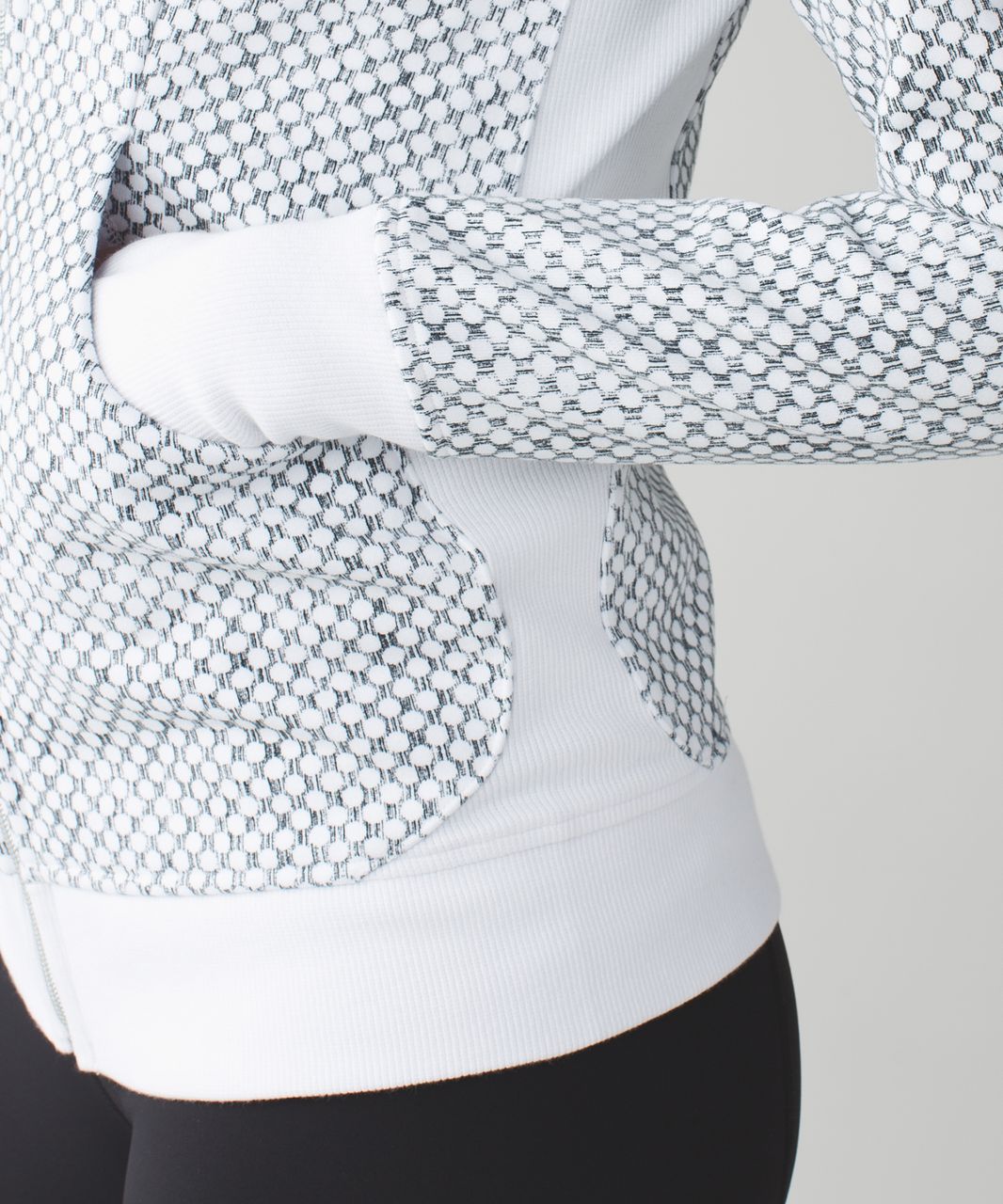 Lululemon Scuba Hoodie III - Dottie Eyelet White Black / White