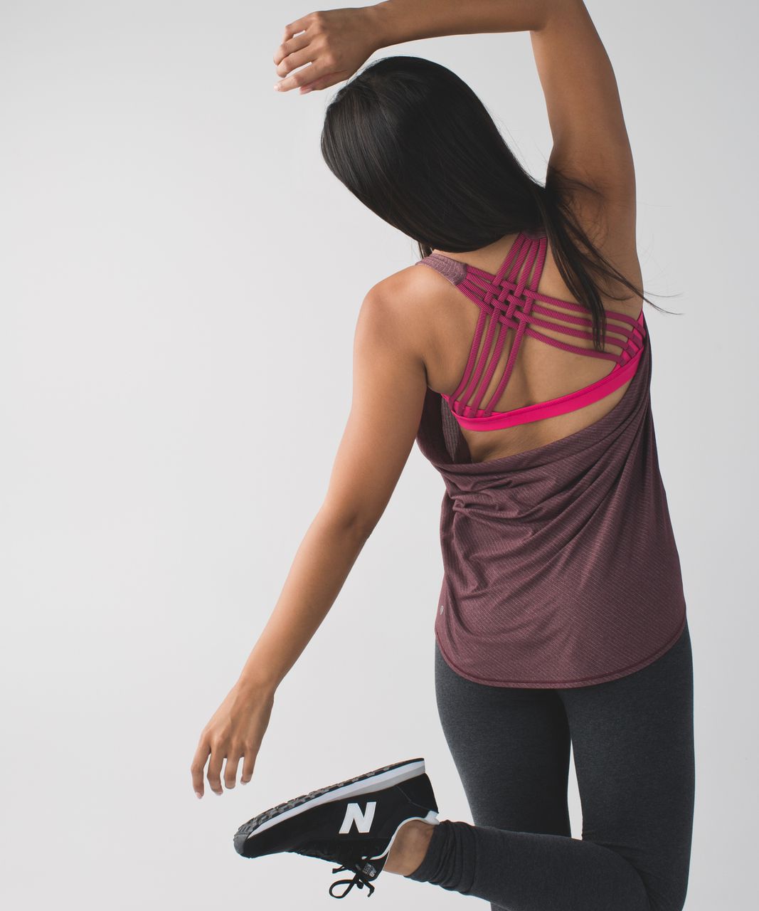 Lululemon Wild Tank - Heathered Bordeaux Drama / Bon Bon / Wee Stripe Bon Bon Bordeaux Drama