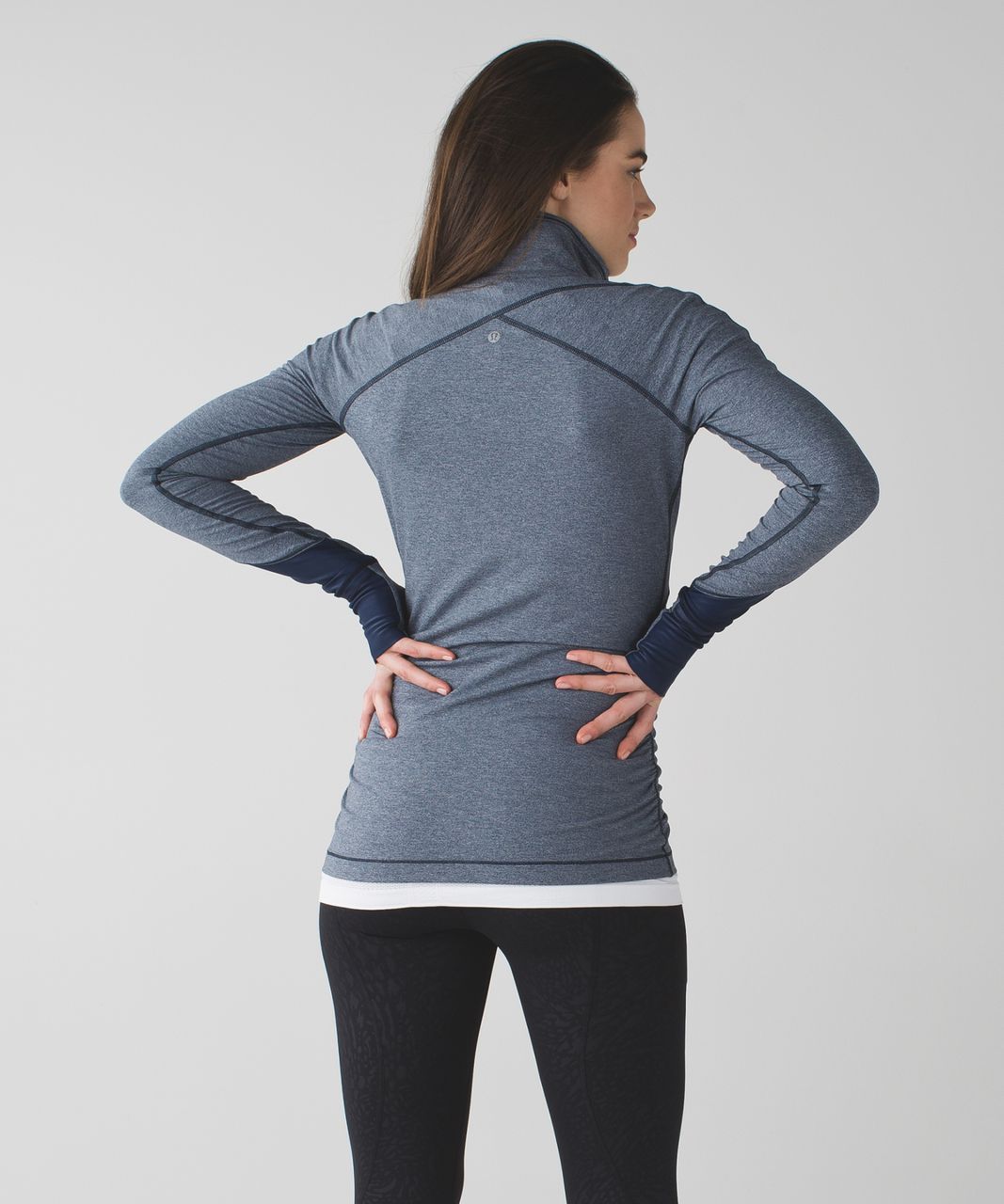 Lululemon Base Runner 1/2 Zip - Heathered Herringbone Heathered