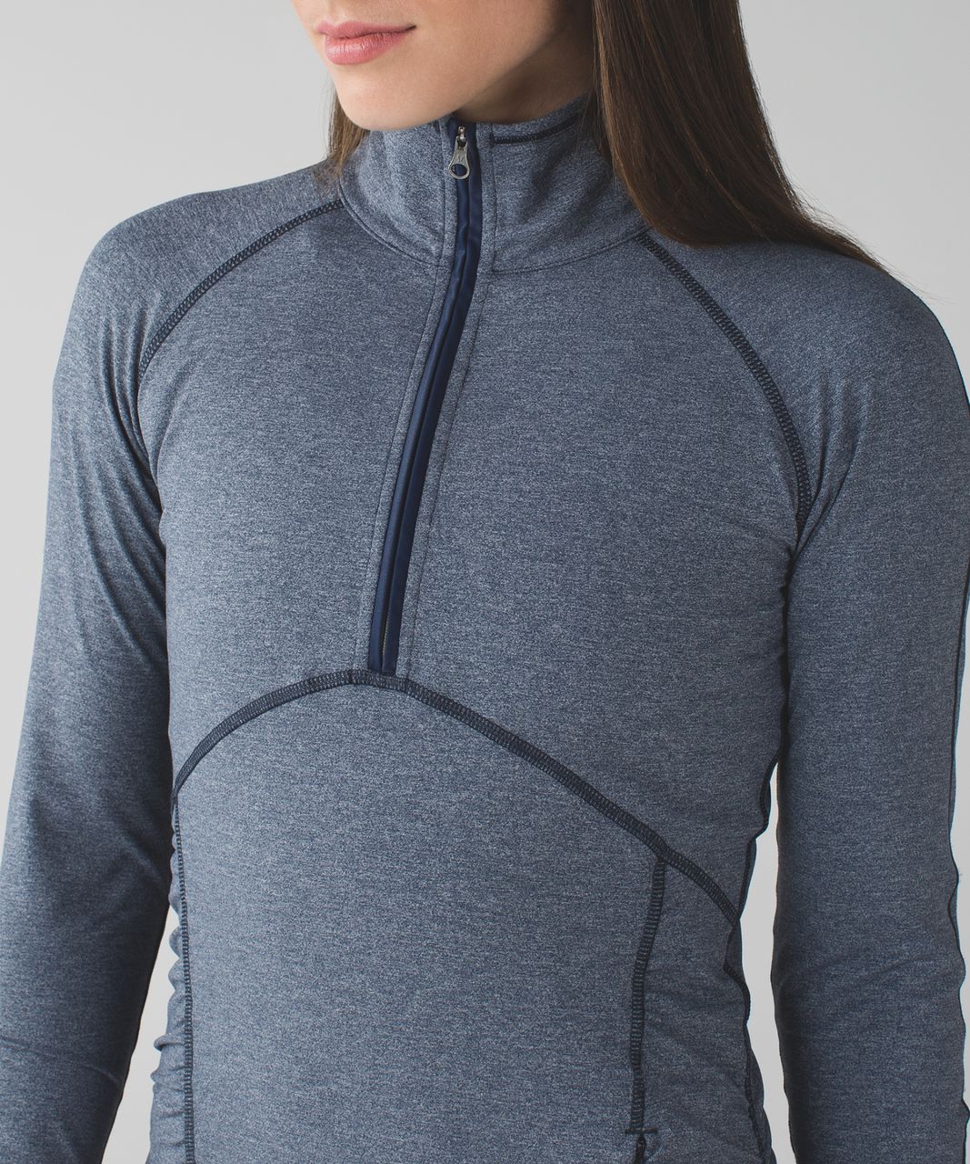 Lululemon Kriss Cross 1/2 Zip - Heathered Inkwell