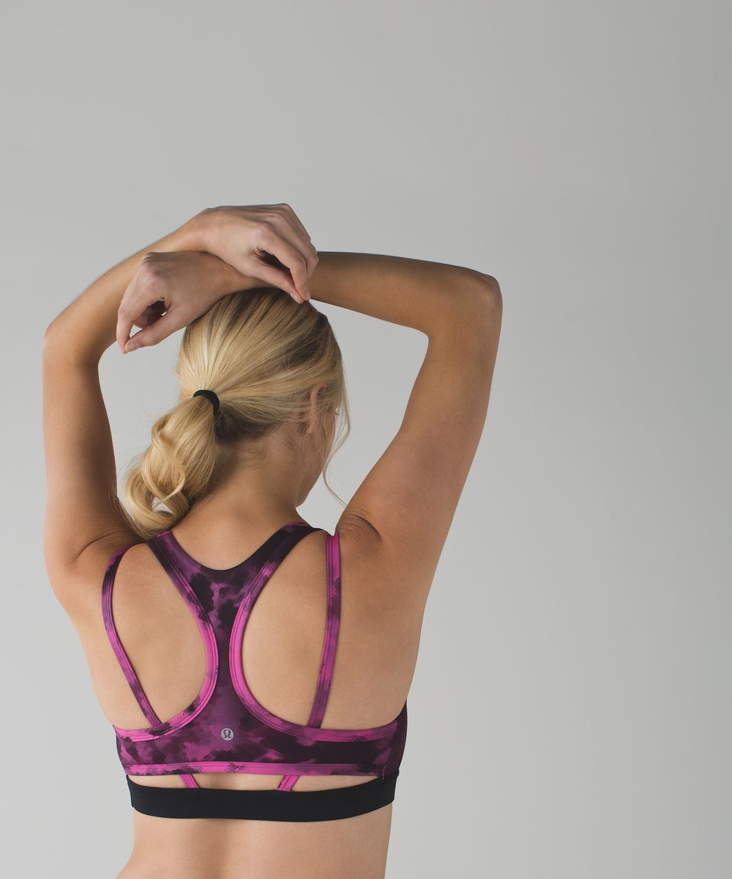 Lululemon Splendour Bra - Blooming Pixie Raspberry Black / Black