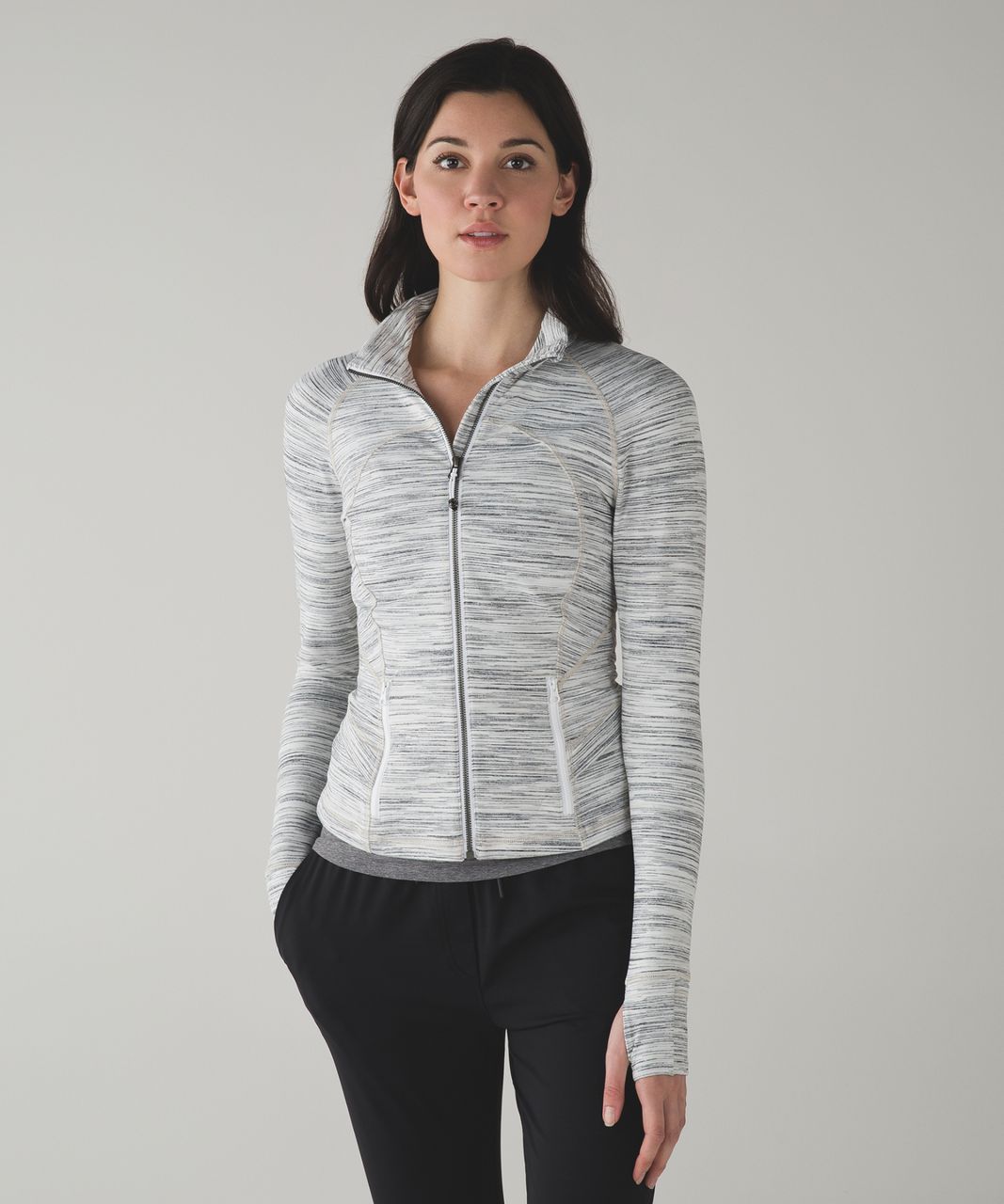 Lululemon Hustle In Your Bustle Jacket - Space Dye Camo White Silver Spoon