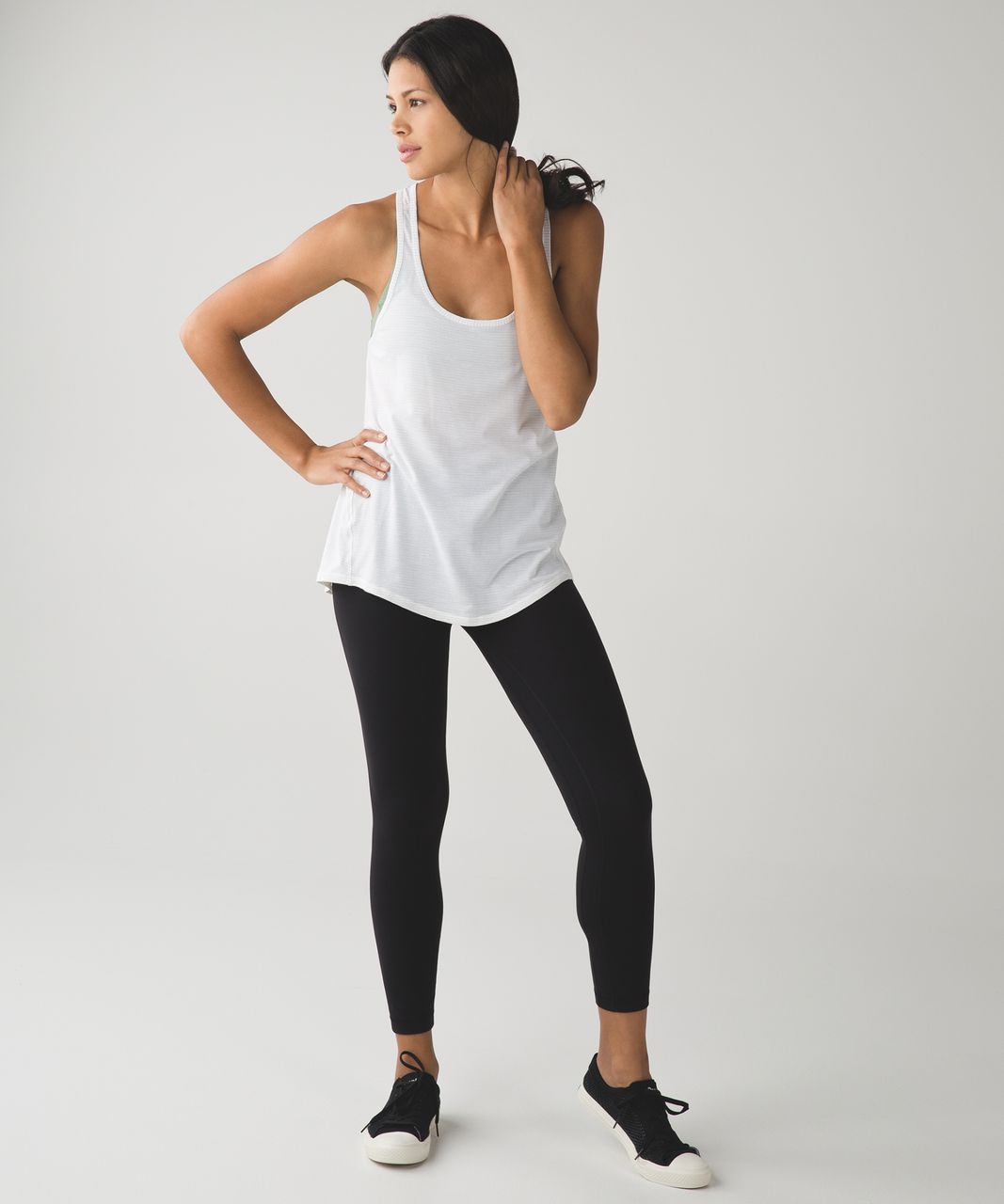 Lululemon Salute the Sun Tank - Heathered White - lulu fanatics