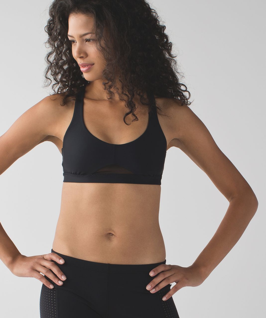 Lululemon Vent It Out Crop - Black - lulu fanatics