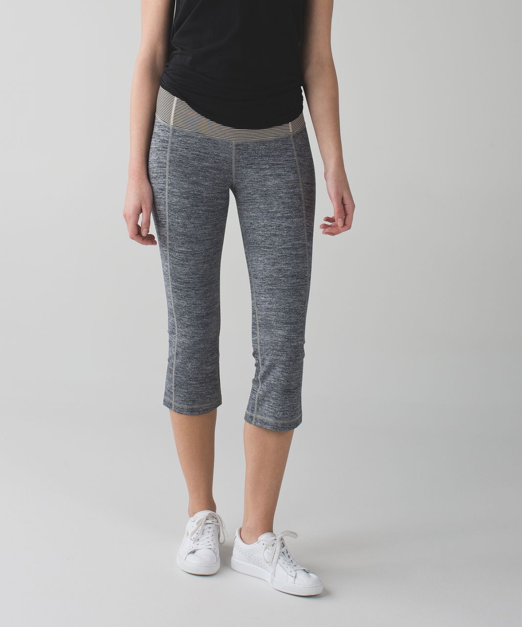 Lululemon Gather & Crow Crop II - Space Dye Camo Black Dark Slate / Tonka Stripe Black Cashew