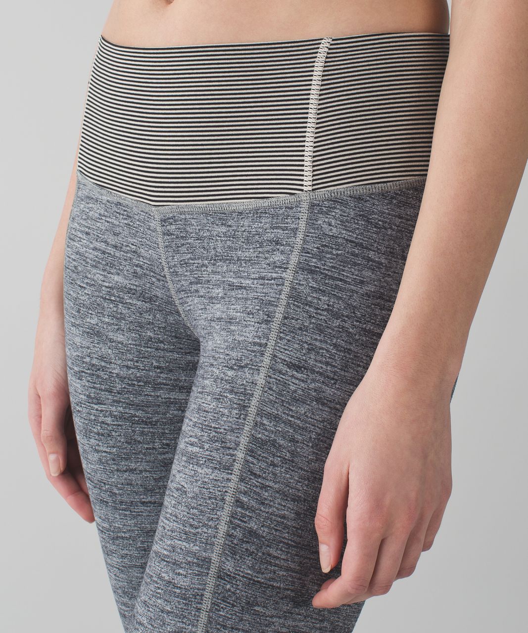 Lululemon Gather & Crow Crop II - Space Dye Camo Black Dark Slate / Tonka Stripe Black Cashew