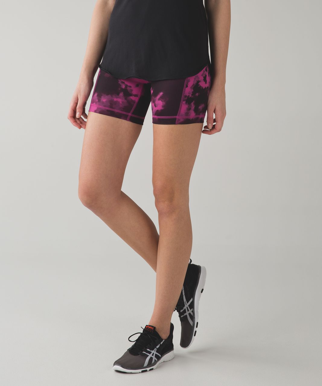 Lululemon What The Sport Short II - Blooming Pixie Raspberry Black