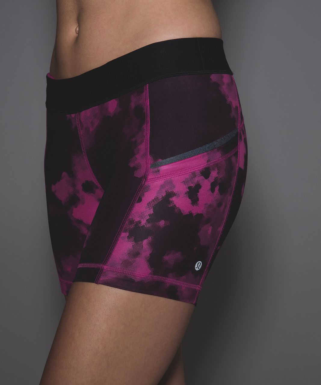 Lululemon What The Sport Short II - Blooming Pixie Raspberry Black