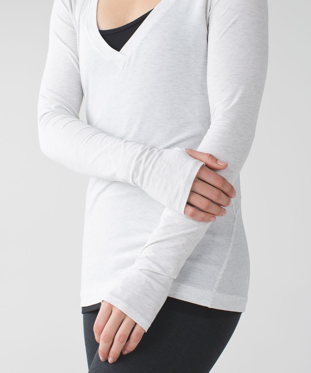 Lululemon Let Be Long Sleeve Tee - Heathered White